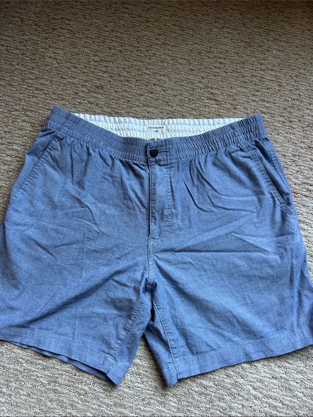 Men's Blue Casual Dockers Cotton-Blend Shorts